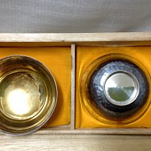 日本純銀銀杯2客銀盃手工槌目盃內有鍍金的銀盃底落有純銀共重44.3g共箱