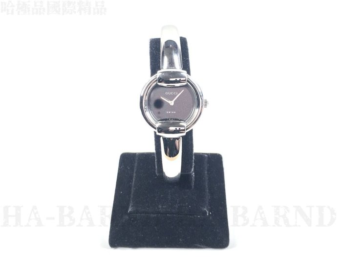 【哈極品】二手品《GUCCI 古馳 竹節 造型 手環/手鐲/石英錶/鋼錶 1400L》