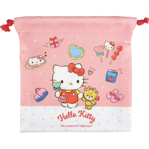 【震撼精品百貨】凱蒂貓 Hello Kitty~日本SANRIO三麗鷗 KITTY尼龍束口袋 (粉興趣款)*17757