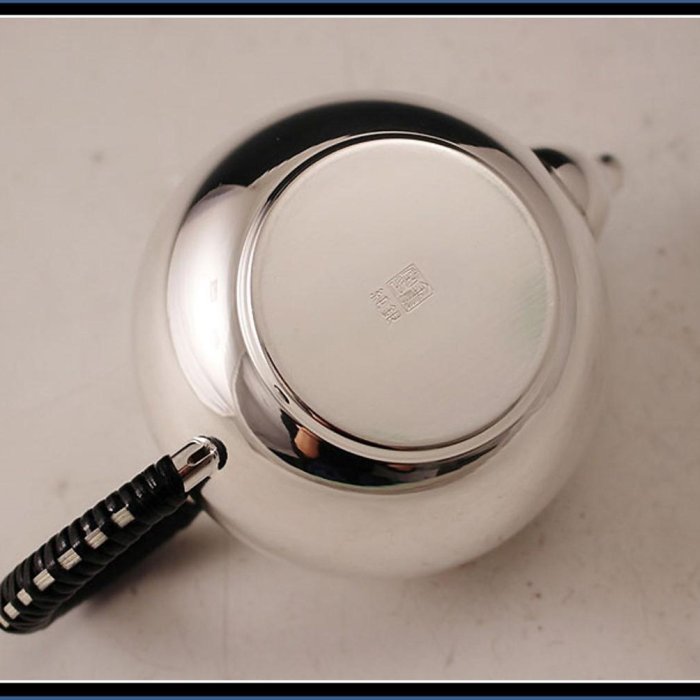 勇福堂》】日本茶道具－高陵金壽堂造【純銀亮面無地烏龍銀壺（大急須