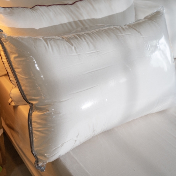 【純棉枕頭】(2入) 本舖LOGO織標 表布純棉 枕頭 台灣製 棉床本舖