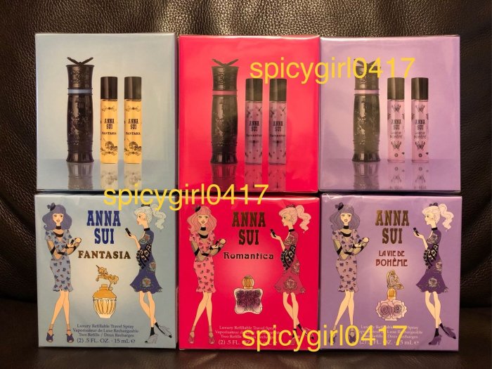 ☆~咖啡香~☆ (法意公司貨）Anna Sui Fantasia 安娜蘇 童話獨角獸 / 花園 / 紫蝶戀 15MLx2瓶 隨身瓶禮盒