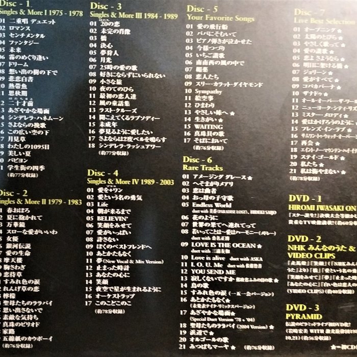 日版已拆近全新已絕版--- 岩崎宏美~ 30TH ANNIVERSARY BOX ( 7CD+3DVD