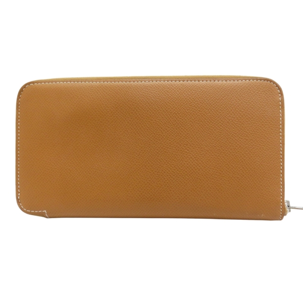 HERMES 愛馬仕 Silk In 拉鍊長夾 金棕色 Epsom牛皮 B刻 【二手名牌BRAND OFF】