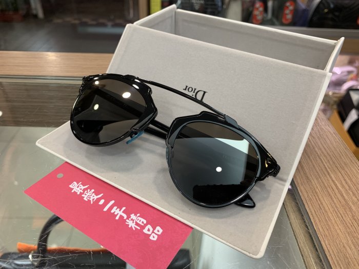 ☆最愛二手精品☆ Dior CD 黑色墨鏡眼鏡太陽眼鏡 XD4182