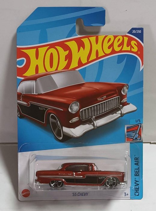 *雜貨部門*HOT WHEELS 風火輪 合金小車 1:64 小汽車 1955年 CHEVY 雪佛蘭 BEL AIR