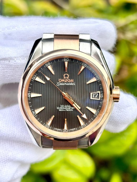 OMEGA 歐米茄 海馬150 18K玫瑰金 型號23120392106001。8500機芯 錶徑38.5mm  2009/MAY