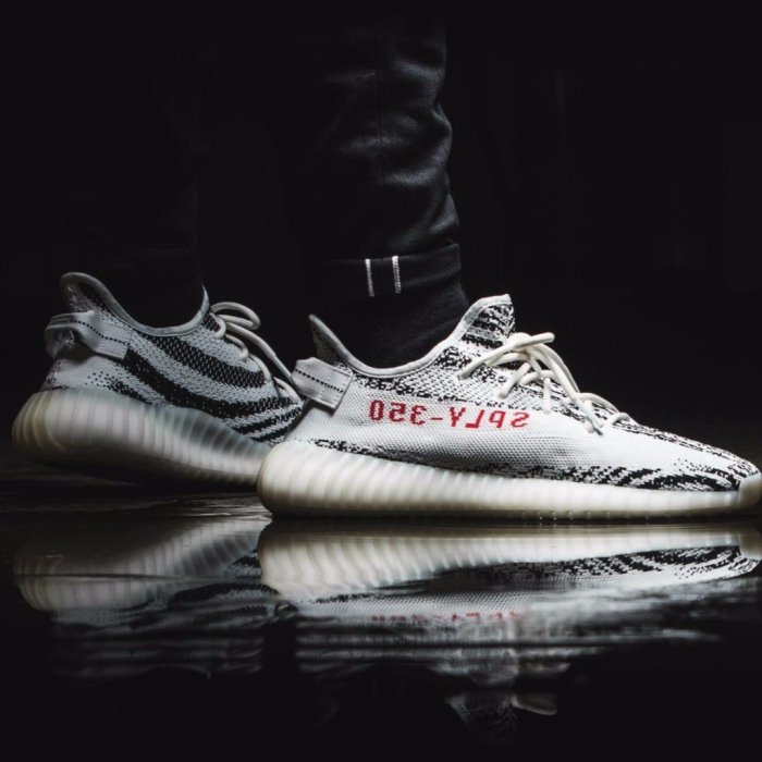 雙貼 HJ - ADIDAS YEEZY BOOST 350 V2 ZEBRA 白斑馬CP9654 珍藏商品