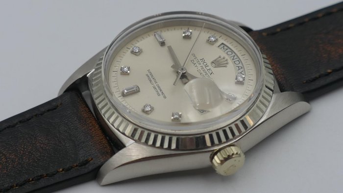 【美好時光】1972年份 ROLEX白金版本1803罕見無夜光十鑽面超美品18039 18238 18239參考