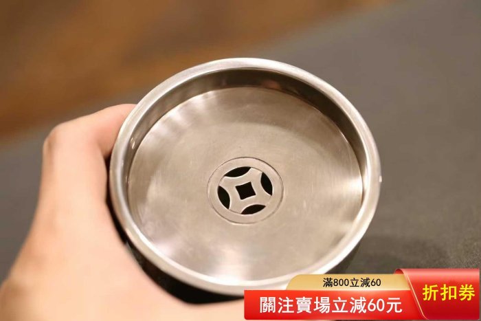 二手】日本銀建水款識淨益造純銀高5.5cm 直徑8.5cm 重197克純銀、建水