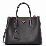 PRADA  Double Bag Saffiano 黑/紅  防刮 手提  肩背  殺手包 中型 兩用包