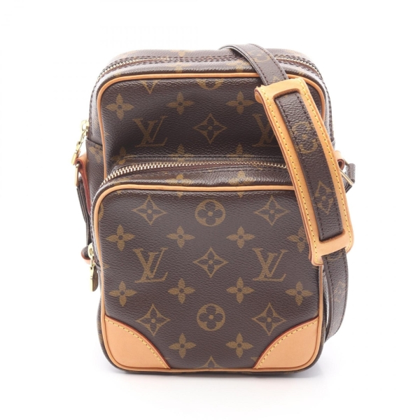 LOUIS VUITTON LV 路易威登 棕色 原花帆布 Amazone 肩背包 M45236 【二手名牌BRAND OFF】