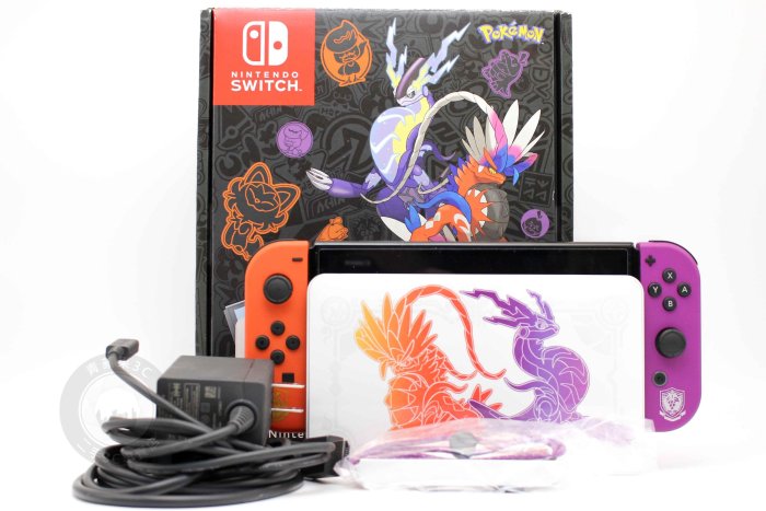 【高雄青蘋果3C】 Switch OLED 朱/紫 遊戲主機 二手遊戲主機 #97893