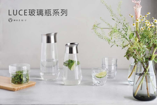日本KINTO LUCE玻璃水瓶1L《WUZ屋子》日本KINTO 玻璃水瓶玻璃