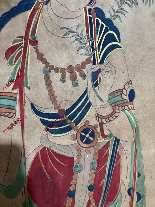 編號AK一164精品四尺帶書中堂畫張大千人物手繪之作實物攝—圖—物材質