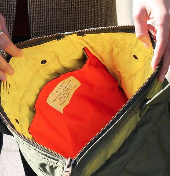 Anatomica 八週年紀念版HELMET BAG by PORTER REGULAR軍綠飛行頭盔包