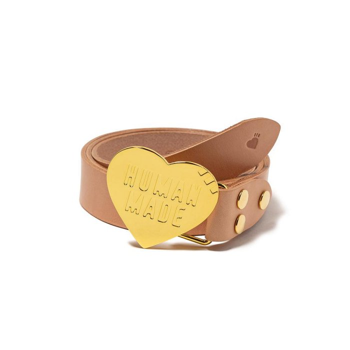 日貨代購CITY】2025SS HUMAN MADE HEART LEATHER BELT 愛心皮帶現貨