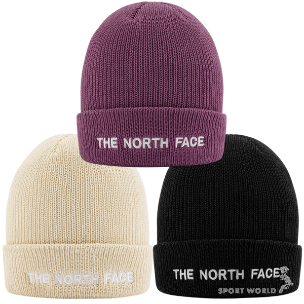 The North Face 北面 反折針織毛帽 紫/米/黑【運動世界】NF0A8A3D1NI/NF0A8A3D3X4/NF0A8A3DJK3