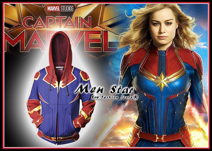【Men Star】免運費 驚奇隊長 連帽外套 漫威英雄 電影周邊商品 marvel 媲美 uniqlo gap a&f
