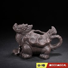 中国　古陶磁　陳鳴遠　朱泥　豚俑　陶俑　置物　V　9208AE