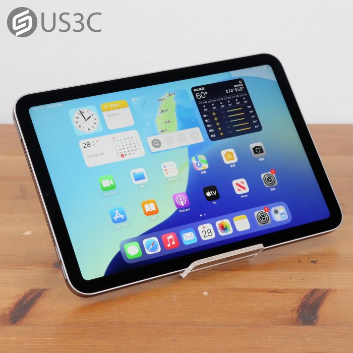 【US3C-板橋店】台灣公司貨 Apple iPad mini 7 A17 Pro 128G WiFi 8.3吋 太空灰 1200萬畫素 二手平板 原廠保固內