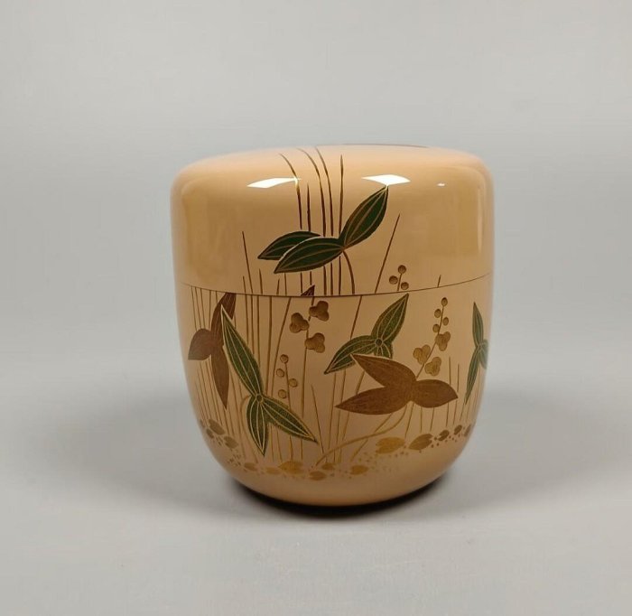 嚴選昭和時期「金蒔繪鉗螺鈿」茶棗，日本回流貴族用器，天然大漆髹漆