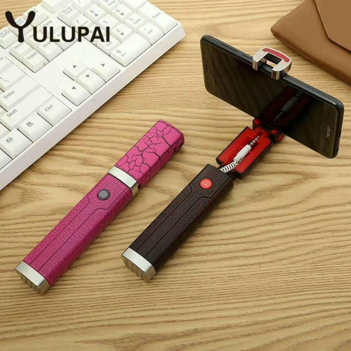 3.5頭自拍桿 口紅自拍桿帶線自拍桿手機自拍神器桿唇彩迷你自拍桿