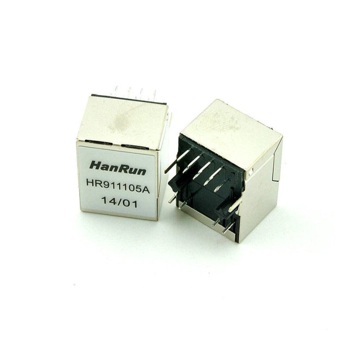 橋田|HanRun HR911105A RJ45 帶燈 網路變壓器 網速快 W142-1[323257] | Yahoo拍賣