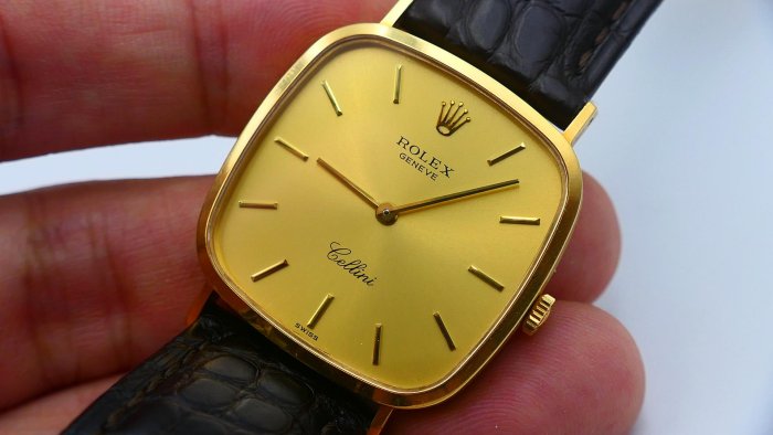 【美好時光】ROLEX最便宜的男款金錶！勞力士4114超薄手上鏈單錶美品勞服保養完成 （ 1803 18038參考）