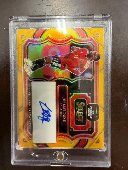 2025-26 Panini 世界盃 Select Jeremy Doku 金版簽名 限量/5張