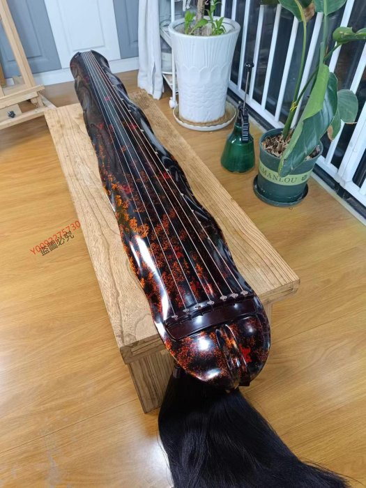 【新品★一流手工品古琴★純漆】鄭孟金監制　蕉葉式（バナナリーフ）演奏・収蔵級古琴 可議價古琴不學了虧本低讓老杉木蕉葉式古琴自用二手古琴演奏級九成新可