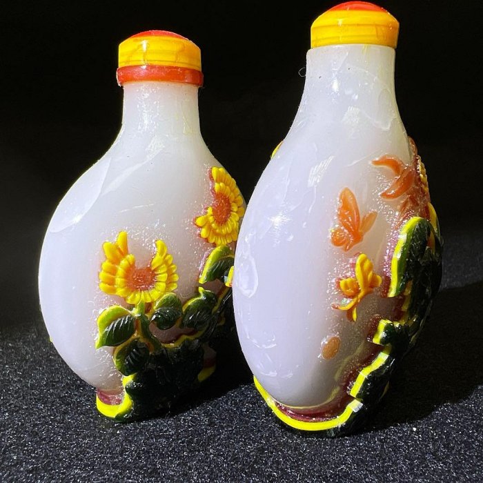 玻璃鼻煙壺乾隆中國古玩木箱付| Yahoo拍賣