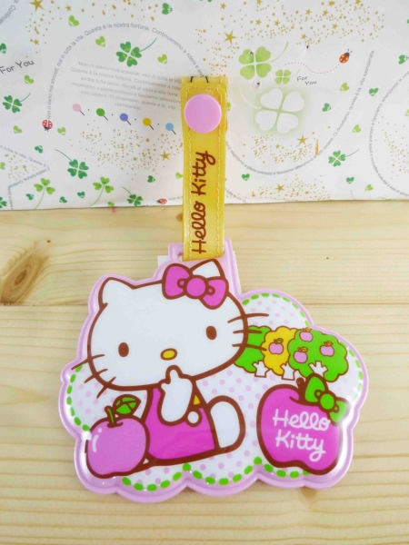 【震撼精品百貨】Hello Kitty 凱蒂貓~KITTY姓名吊牌-粉蘋果樹