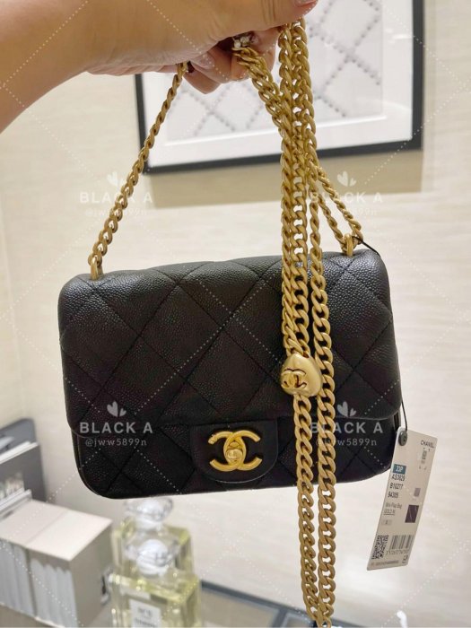 【BLACK A】CHANEL 23P 愛心調節扣方胖子 19cm/20cm 黑色/白色/粉色