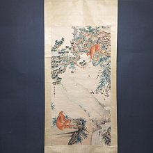 編號20839 畫家程璋四尺中堂畫猴子畫手繪畫畫工精細【藏寶古玩