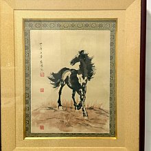 嚴選徐悲鴻《奔馬圖》紙本原作，保手繪珍藏，品相佳背面微裂，適合收藏