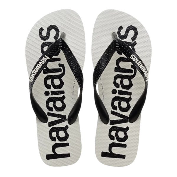 HAVAIANAS 哈瓦仕 TOP LOGOMANIA 白黑 人字拖 夾腳拖 中性 41457413624