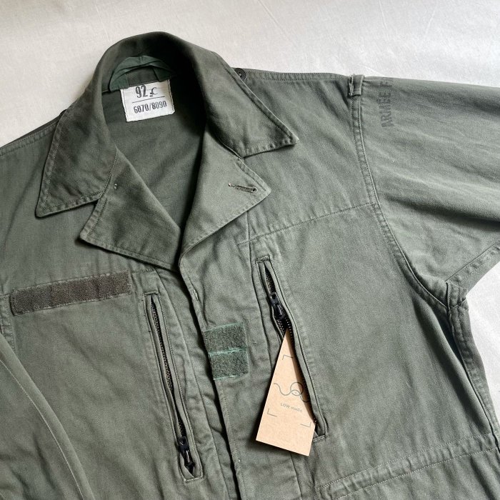 法軍公發60s French Army M64 Jacket 法國製F1前身OD色沙丁布vintage