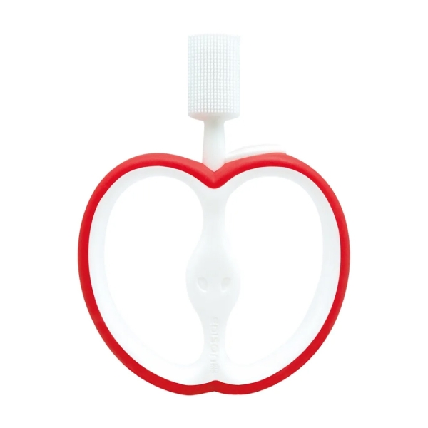 日本 Edison愛迪生 寶寶牙刷/固齒器/乳牙刷-蘋果型