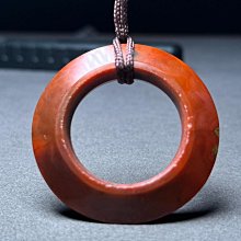 嚴選戰國時代紅鋯瑪瑙三才環，滿肉飽滿，色澤濃郁紅亮注意佩戴尺寸約