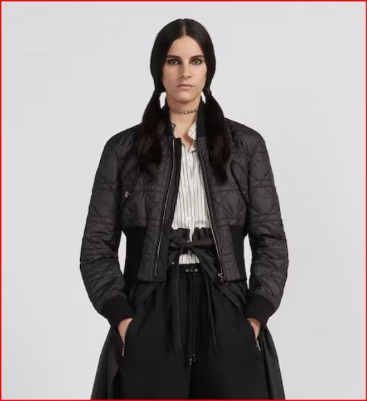 日本進口LILY BROWN 小香和 DIOR也有類似款 黑色鋪棉菱格紋造型 飛行外套 皮夾克 休閒短大衣 棒球帽 SNIDEL 組曲 FRAY ID