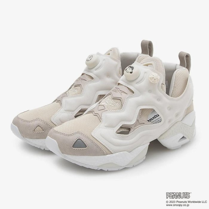 R'代購PEANUTS 史努比Reebok instaPump Fury Pump 95 白奶油奶茶