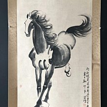 嚴選徐悲鴻款馬年四尺純手繪字畫，附原裝裱裝精美尺寸：4尺見方，書信