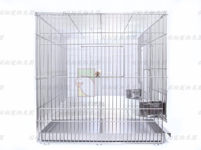 兩尺白鐵鳥籠組合4/羽翔寵物鳥園/摺疊鳥籠/204不鏽鋼材質/組裝容易