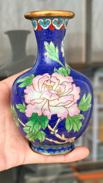 景泰藍花瓶掐絲琺瑯七十年代出口創匯| Yahoo拍賣