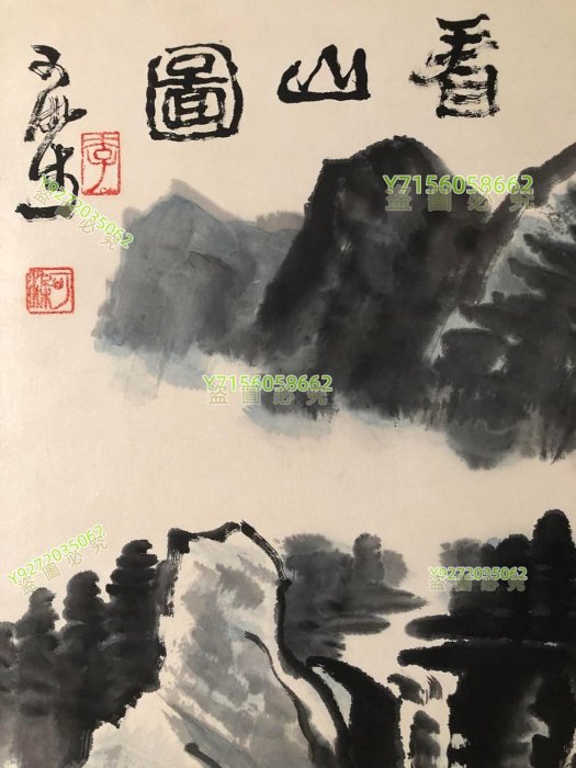 85【李可染】牧牛，純手繪作品裱好尺寸：230*81cm左右掛畫畫心書法