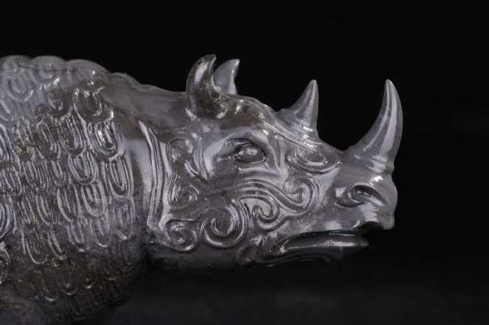 得獎作品~~國寶壽山石精品擺件----坑頭牛角凍〖 博古稀牛〗 精細比例