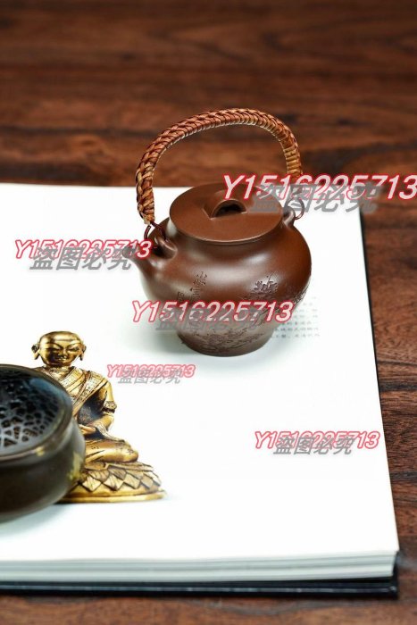 文筠墨梅款180cc 原礦極品80目文革料正宗潤澤秀美高雅藤把紫砂茶具茶器