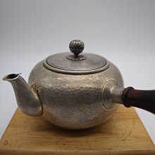 已結緣』日本老銀壺/急須槌目紋-側把急須底款純銀含供箱((金谷