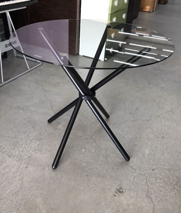 永達二手傢俱生活館/全新玻璃圓桌/玻璃桌/圓桌/接待桌/洽談桌/訪客桌/玻璃圓桌/餐桌/簽約桌/諮詢桌